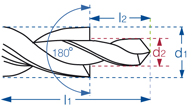 Cotas Broca Bidiametral 180 Web